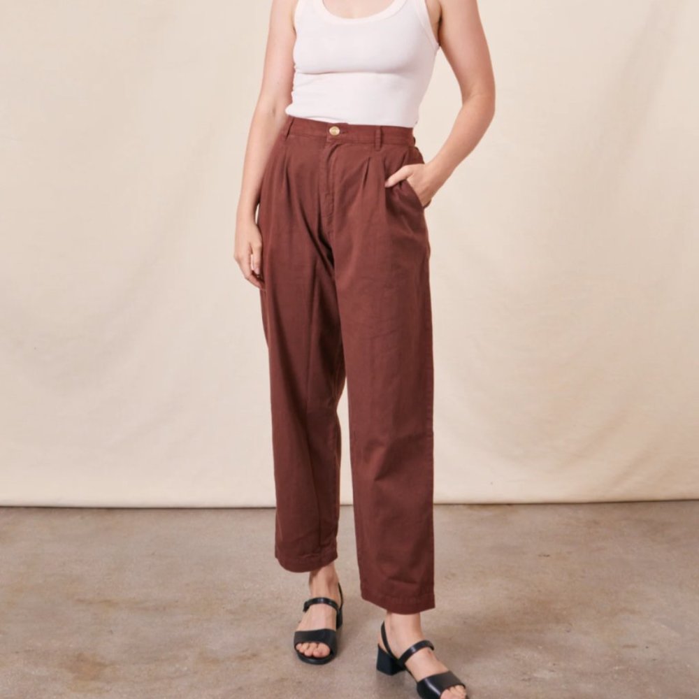 NWOT Big Bud Press Fudgesicle Brown Trousers S Petite